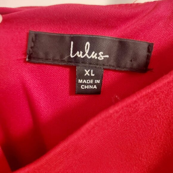 Lulus Paulina Red Bodycon Midi Dress (XL) - Picture 4 of 4